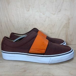 Puma El Ray Shoes Women’s Size 9 Brown and Orange Slip On Shoes